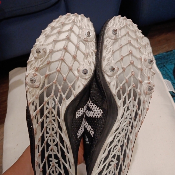 New Balance Black and White Athletic Shoes Racing Track Size 7